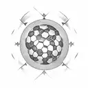 soccer tattoo of Guadalajara logo tattoo design idea