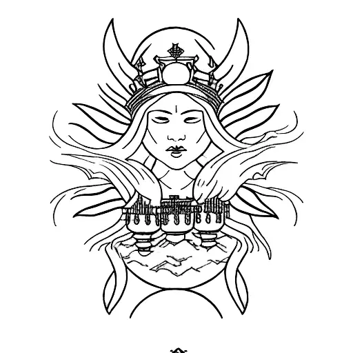 the empress tarot card  tattoo design idea