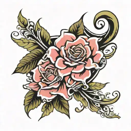 nana word tattoo design idea
