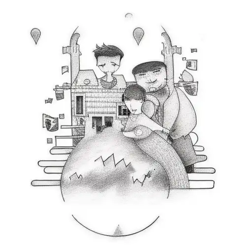 A tattoo combining the lyrics of The Neighborhood with a love theme tattoo design idea