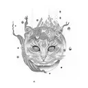 A dotwork tattoo inspired by Juice Wrld's music and the psychology of emotions tattoo design idea