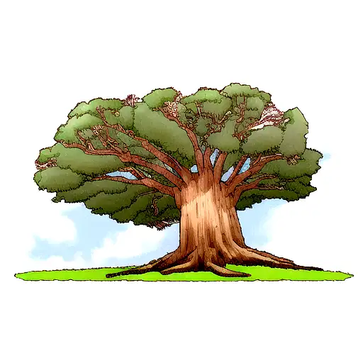 Gullah Geechee people of South Carolina, under an oak tree  tattoo design idea