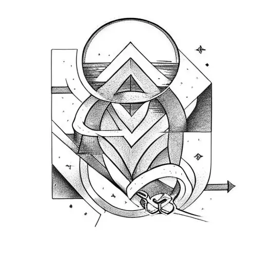 Hourglass, Winding Road, Intersecting Lines or Arrows tattoo design idea