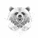 grizzly bear paw print tattoo design idea