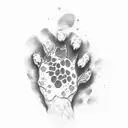 grizzly bear paw print tattoo design idea