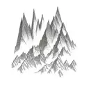 ekg turned into mountain range tattoo design idea