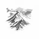 ekg turned into mountain range tattoo design idea