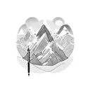 ekg turned into mountain range tattoo design idea