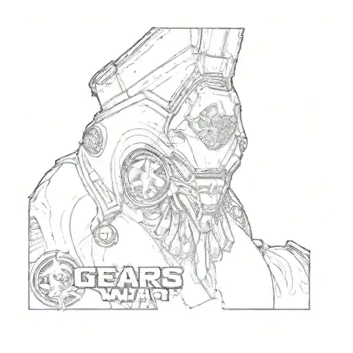 locust kantus priest gears of war tattoo design idea