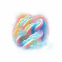 line continue wave tattoo design idea