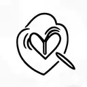 ice cream with hearts tattoo design idea