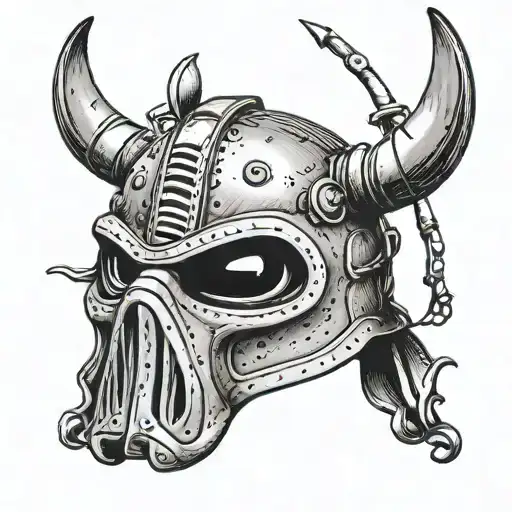 Stitch and gladiator helmet l tattoo design idea