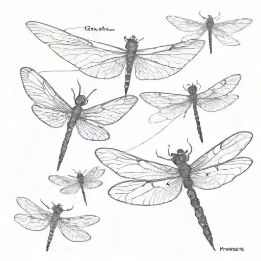 dragonfly timeline tattoo design idea