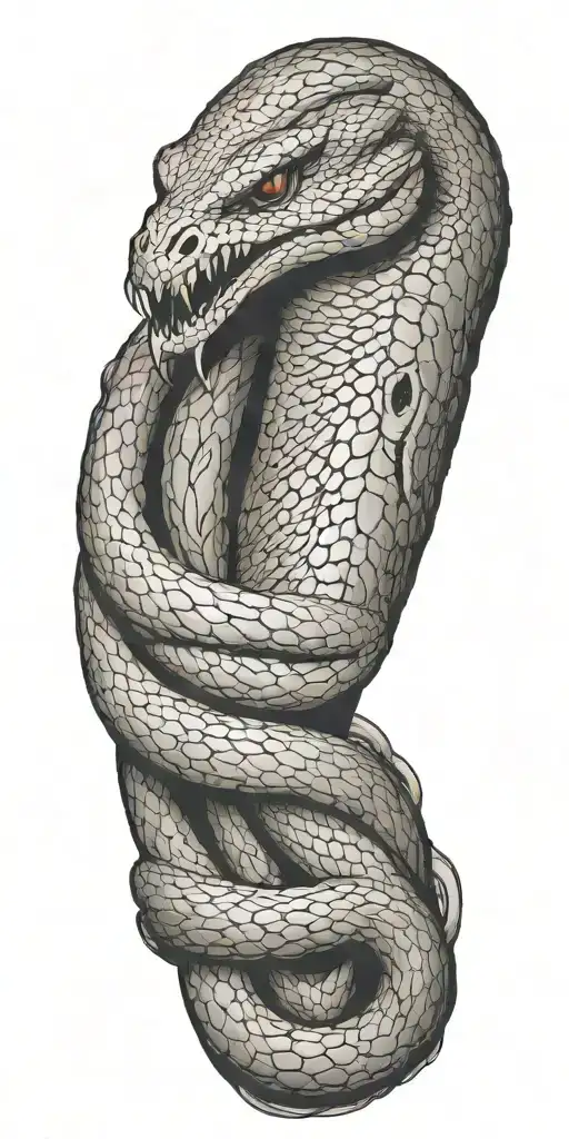 snake bursting out of the skin on the arm and wrapping around the arm tattoo design idea