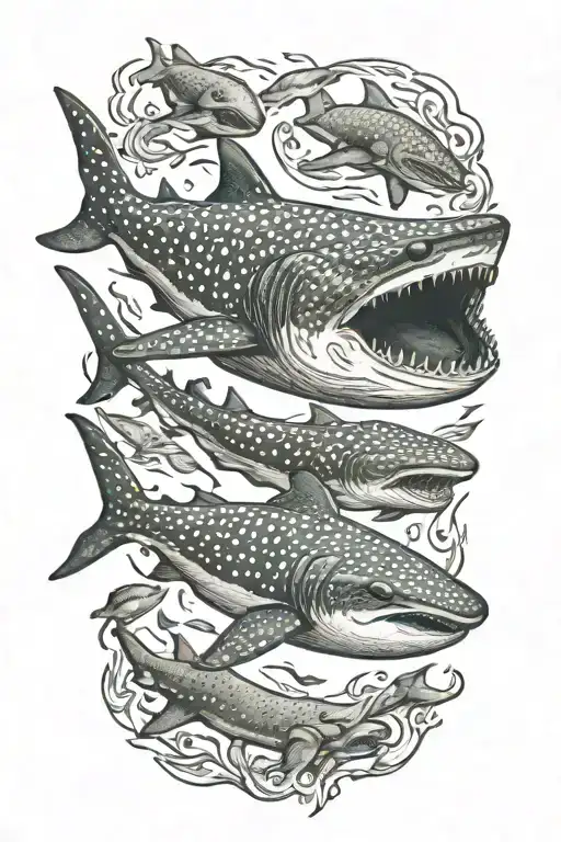 whale shark tattoo design idea