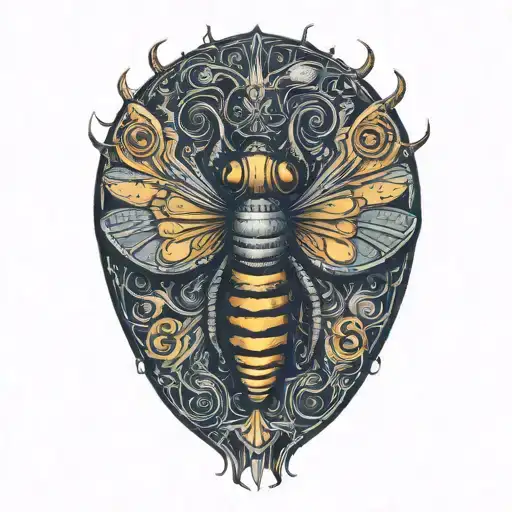 death's head moth tattoo design idea