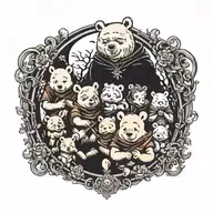 Winnie the Pooh and Friends  tattoo design idea