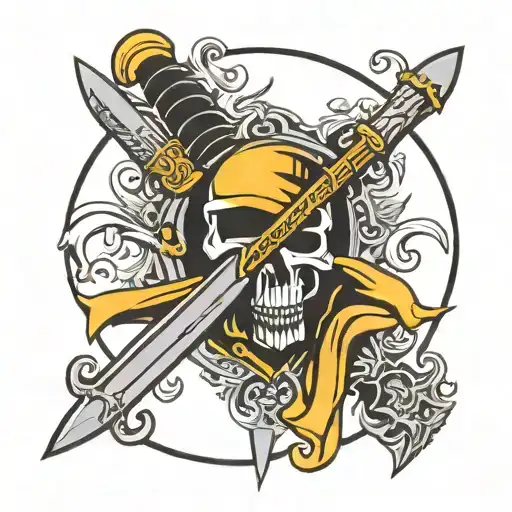 Wu tang clan logo with a sword  tattoo design idea