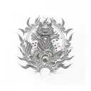 fire water earth air elements tattoo design idea