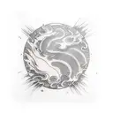 fire water earth air elements tattoo design idea