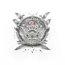 fire water earth air elements tattoo design idea