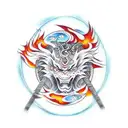 fire water earth air elements tattoo design idea