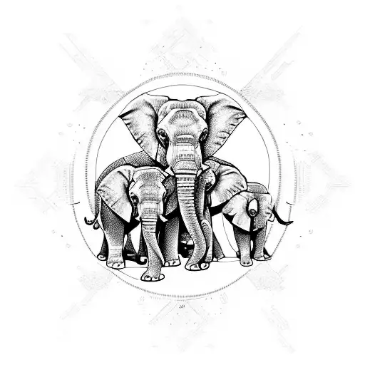 Elephants tattoo by Pablo Ortiz | Photo 29074