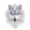 design a tattoo of two brothers as wolves symbolizing eternity with a rose and a gun with an arrow tattoo design idea