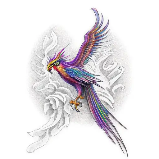 Phoenix Lgbt tattoo design idea