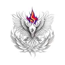 Phoenix Lgbt tattoo design idea