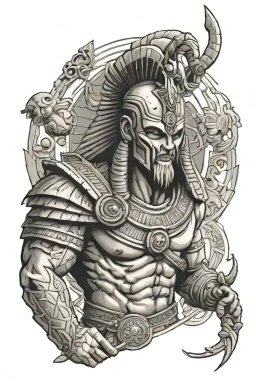 Seth Egyptian God Of War tattoo design idea
