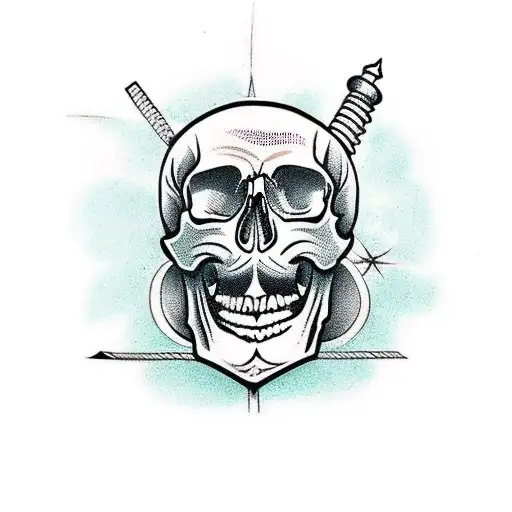 skull russian style prison tattoo tattoo design idea