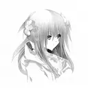 anime girl lewd  tattoo design idea