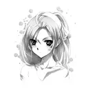 anime girl lewd  tattoo design idea