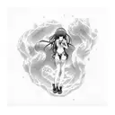 anime girl lewd  tattoo design idea