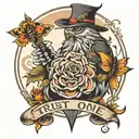 Trust No One tattoo design idea