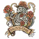 Trust No One tattoo design idea