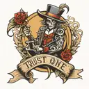 Trust No One tattoo design idea