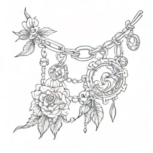 charm bracelet tattoo tattoo design idea