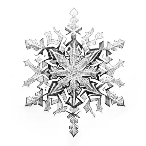 Snowflake tattoo design idea