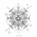 Snowflake tattoo design idea