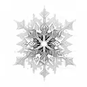 Snowflake tattoo design idea
