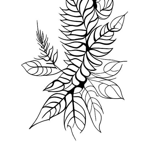 leafy spine tattoo tattoo design idea