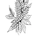 leafy spine tattoo tattoo design idea