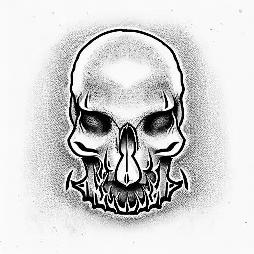 rose with thorns flame barbed wire brass knuckles skull tattoo design idea