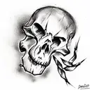 rose with thorns flame barbed wire brass knuckles skull tattoo design idea