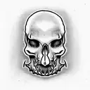 rose with thorns flame barbed wire brass knuckles skull tattoo design idea