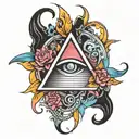 pink Floyd prism tattoo design idea