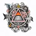 pink Floyd prism tattoo design idea