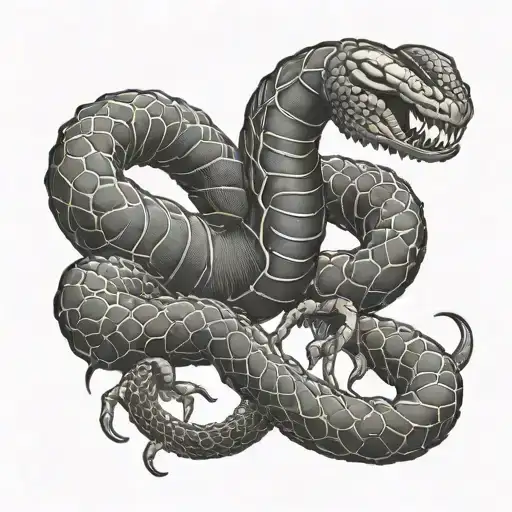 Scorpion with snake tattoo design idea